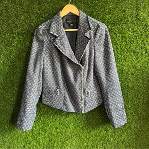 Metaphor Textured Moto Jacket Coat Zipper